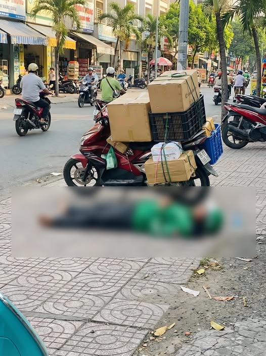 shipper guc chet ben xe may cho day hang o phuong an phu dong