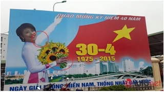 Hà Nội chào mừng ngày 30/4 bằng pano...kì dị_0