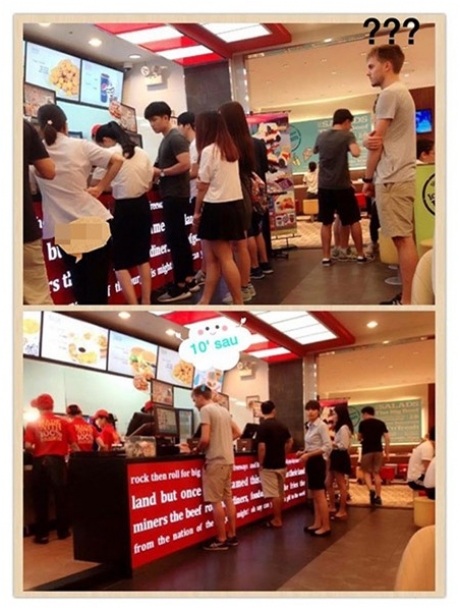 Bức ảnh tại quầy bán đồ ăn nhanh khiến giới trẻ Việt xấu hổ_0