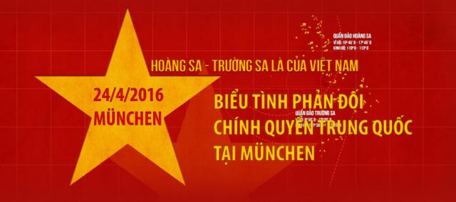 Ngày 24/4/2016 biểu tình phản đối chính quyền Trung Quốc tại München - 0