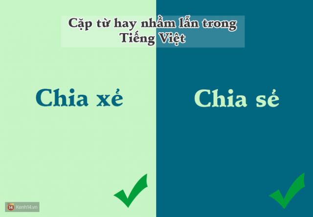 10 cặp từ ai cũng hay bị lẫn lộn trong Tiếng Việt - 0