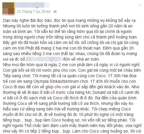 Việt kiều Đức kể lại 9 giờ trốn chạy trong kinh hoàng vụ xả súng tại Đức - 1