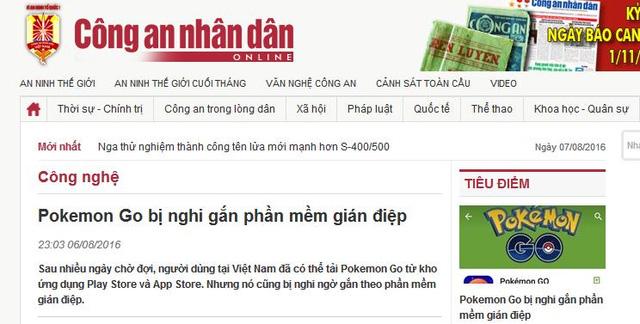 Cơ quan an ninh Việt Nam khuyến cáo: Pokemon GO có thể là phần mềm gián điệp - 0