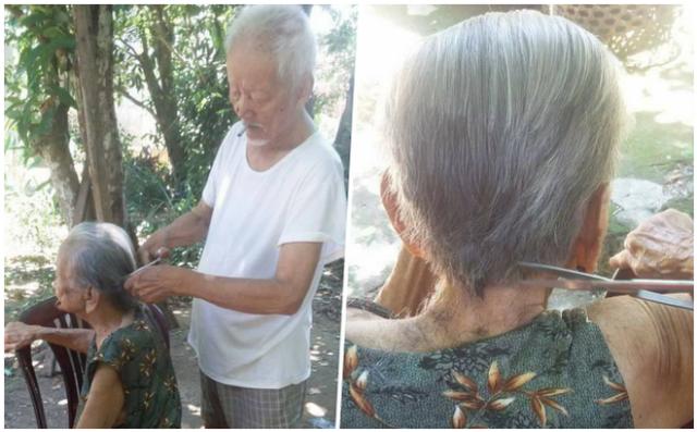 Chuyện tình 70 năm đẹp như giấc mơ của cụ ông cắt tóc cho vợ, hạnh phúc giản dị chỉ thế thôi… - 0