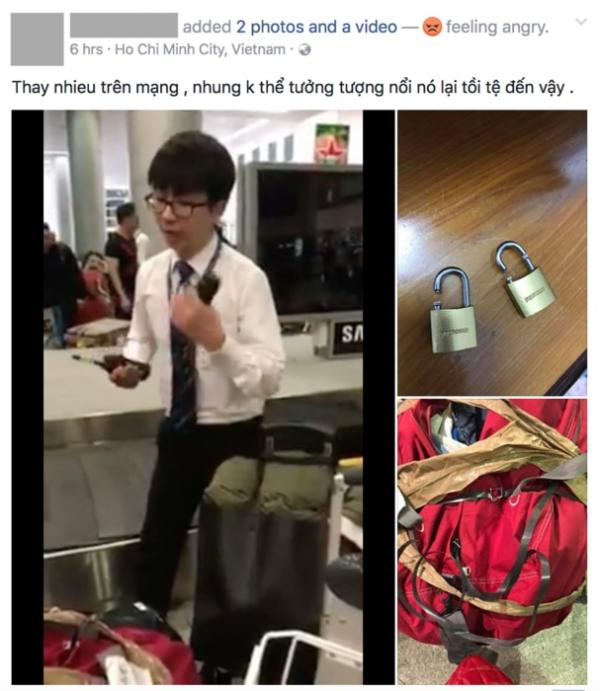 Về Việt Nam ăn Tết bị bẻ khoá lấy trộm hành lý tại sân bay - 1