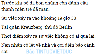 berlin dung dao de doa danh nguoi gay xuong song de cuop tien