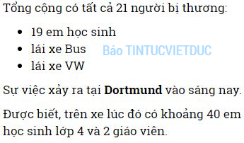 dortmund xe bus cho hoc sinh dam vao tuong 19 hoc sinh bi thuong