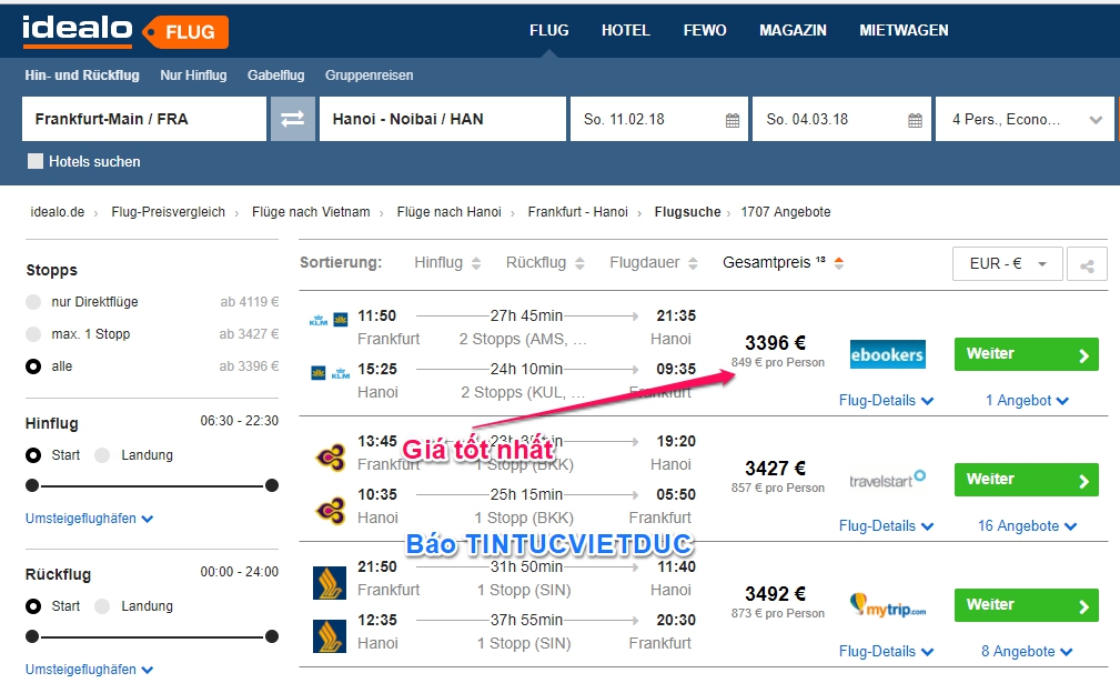 tintucvietduc so sanh gia ve may bay idealo