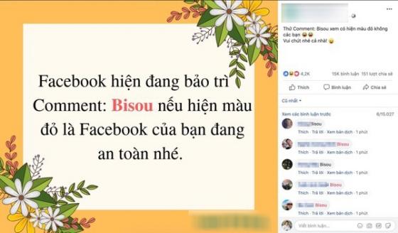 42 1 Nhieu Fanpage Tai Viet Nam Da Lua Nguoi Dung Comment Bisou De Kiem Tra An Toan Tai Khoan