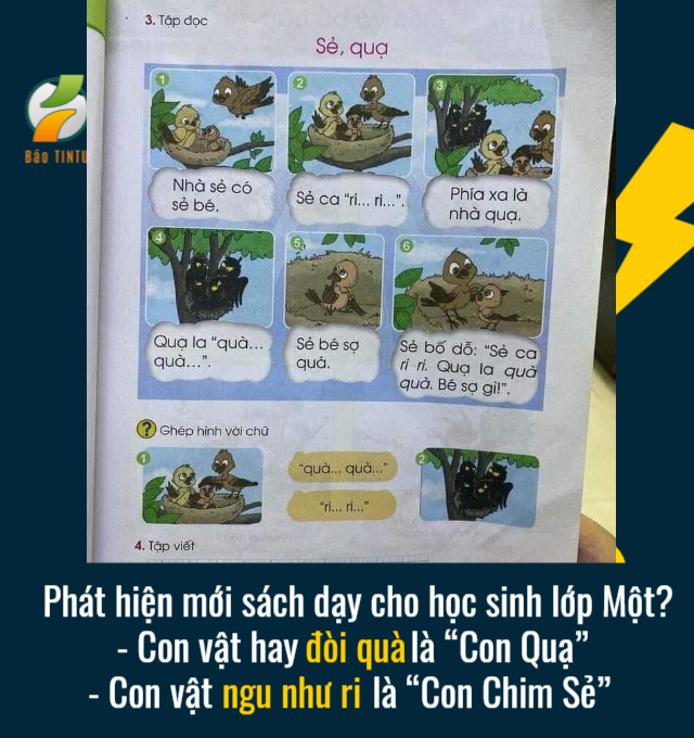 cau tha nham nhi va luu manh trong sach giao khoa tieng viet 1