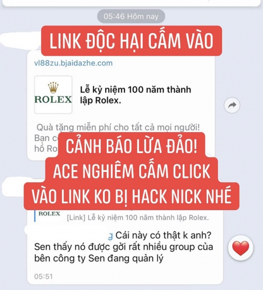 1 Canh Bao Duong Link La Le Ky Niem 100 Nam Thanh Lap Rolex Chua Virus Doc Hai Nham Hack Tai Khoan