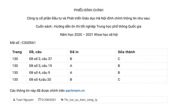 12 Sach Tham Khao Cua Nha Xuat Ban Giao Duc Viet Nam Co Dap An Sai