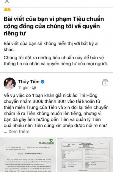 1 Thuy Tien Len Tieng Xin Loi Vu Chuyen Nham So Tien 30 Trieu