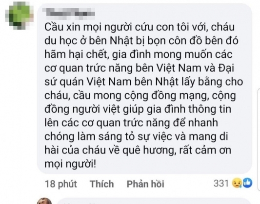 4 Vu Nguoi Viet Bi Day Xuong Song Me That Long Biet Tin Con Qua Facebook
