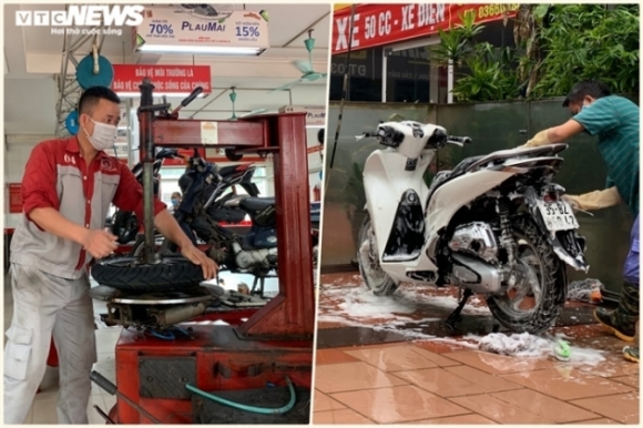 1 Khach Ha Noi Xep Hang Cho Sua Xe Mua Pho Trong Ngay Dau Hang Quan Mo Cua Lai