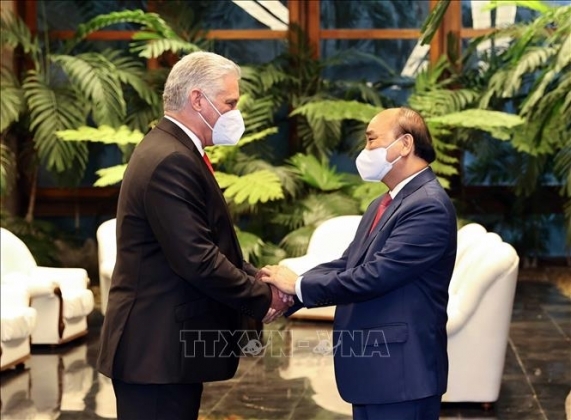 1 Chu Tich Cuba Miguel Diaz Canel Chu Tri Le Don Chu Tich Nuoc Nguyen Xuan Phuc