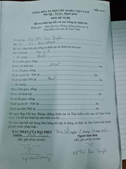 2 Vu Nhan 2000 Dong Ho Tro Thiet Hai Do Bao O Quang Nam Nguoi Nhan Noi Gi