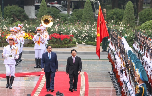 3 Thu Tuong Pham Minh Chinh Hoi Dam Voi Thu Tuong Lao Phankham Viphavanh