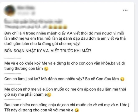 2 Trang Nhat Ky Nhau Nat Dam Nuoc Mat Nghi Cua Be Gai 8 Tuoi Con Muon Duoc Me Om Ap Con Dau Lam