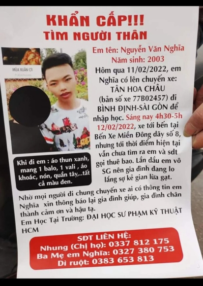 2 Vu Nam Sinh Mat Tich Bi An Khi Nhap Hoc Da Tung Co Truong Hop Mat Tich Tuong Tu Tai Dh Su Pham Ky Thuat Tphcm