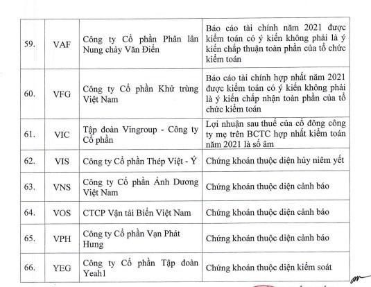 6 66 Ma Chung Khoan Khong Du Dieu Kien Giao Dich Ky Quy Vi Loi Nhuan Am