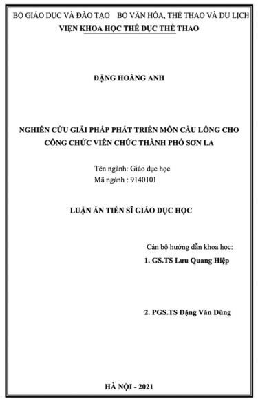 2 Luan An Tien Si Nghien Cuu Giai Phap Phat Trien Mon Cau Long Cho Cong Chuc La Co That