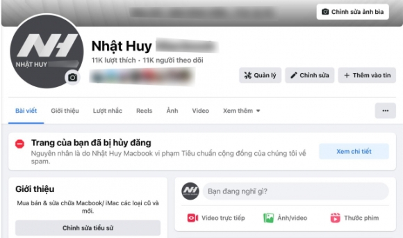 1 Facebook Khoa Hang Loat Fanpage Ban Hang Tai Viet Nam