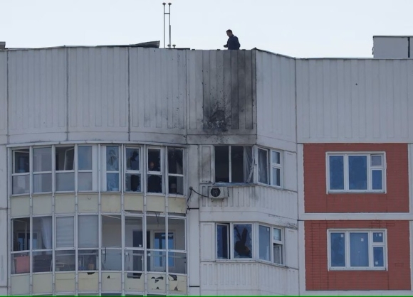 1 Mot So Toa Nha O Thu Do Moskva Cua Nga Bi Uav Tan Cong