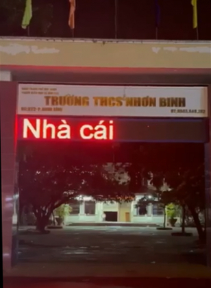 1 Vu Dong Chu La Chay Tren Bang Led Truoc Cong Truong O Binh Dinh Yeu Cau Tu So Gddt