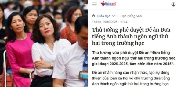 1 Doc Cai Tin Thu Tuong Phe Duyet De An Dua Tieng Anh Thanh Ngon Ngu Thu Hai Trong Truong Hocnay Ma Choang