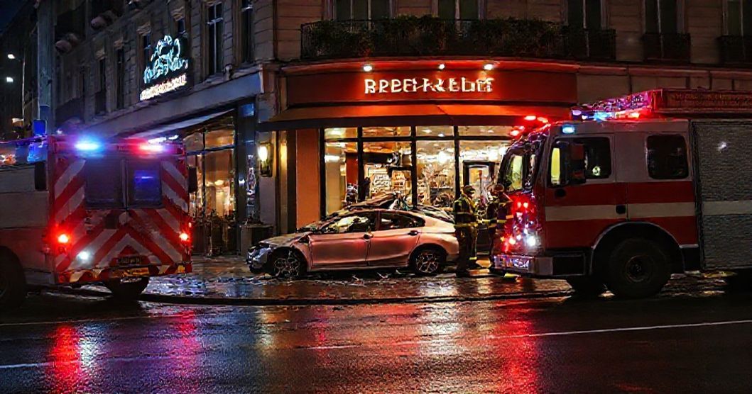 Augsburg: Tai nạn tại ngã tư khiến một ô tô lao vào nhà hàng