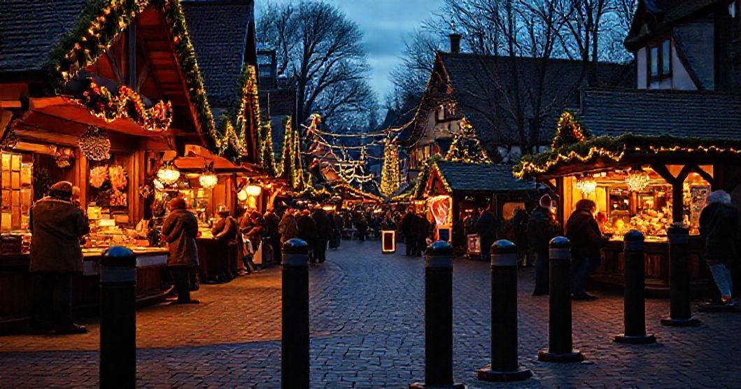 Những chiếc cọc sắt ở chợ Giáng sinh Đức: lá chắn thầm lặng cho mùa lễ hội an toàn