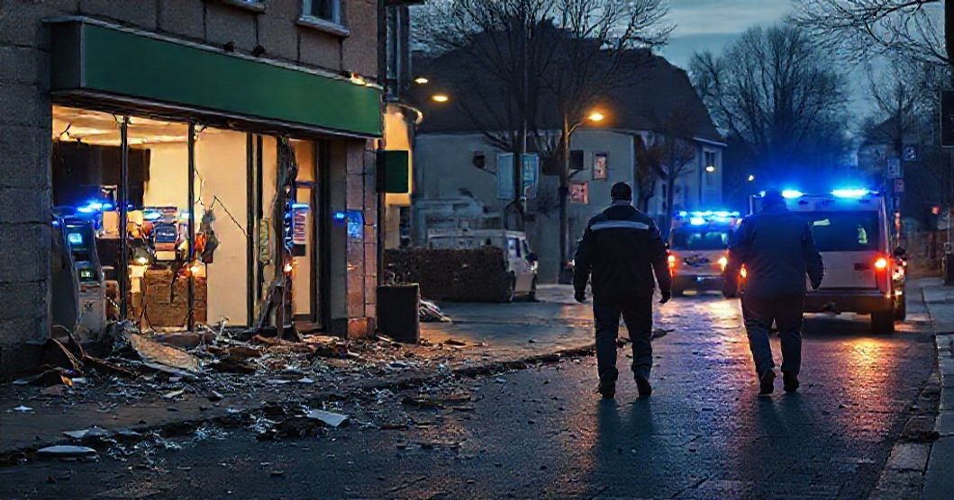 Vụ nổ máy rút tiền rạng sáng gây chấn động tại thị trấn Borkheide, Đức