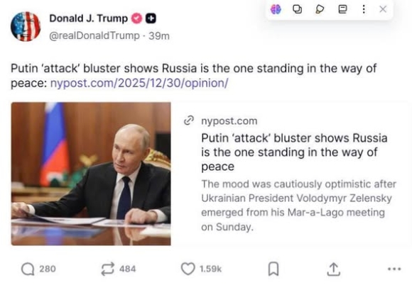 1 Trump Chia Se Bai Bao Chi Trich Nga Can Tro No Luc Hoa Binh Toan Cau