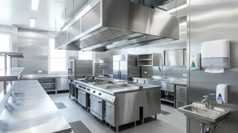 Các thiết bị bếp và hệ thống hút mùi (Abluftanlage) bắt buộc phải có khi mở quán Imbiss