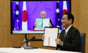 Nhật - Úc ký hiệp ước quốc phòng, Trung Quốc nói 'mong đại dương thái bình'