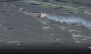 Trực thăng Mi-8 của Nga bị tên lửa phòng không vác vai bắn hạ trong xung đột...