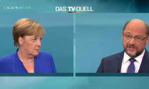 Tranh luận trực tiếp trên truyền hình Đức: Lợi thế nghiêng về Thủ tướng Merkel