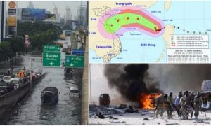 Thế giới đêm qua: Trung Quốc cảnh báo bão nguy hiểm, Mưa kỷ lục ở Thái Lan, Nổ...