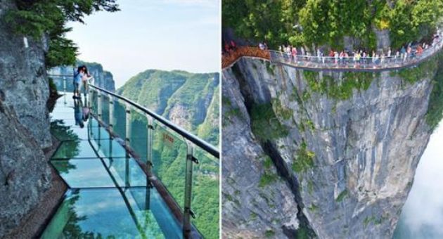 Chẳng cần sang Trung Quốc, ở Việt Nam đã xuất hiện cây cầu kính ôm cua vách...