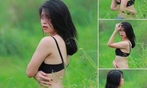 Cô gái khỏa thân ở đầm sen lại bị chỉ trích vì ảnh mặc nội y phản cảm ở đồng cỏ