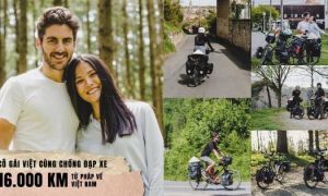 Cô gái cùng chồng đạp xe 16.000km từ Pháp về Việt Nam