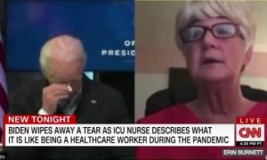 Tổng Thống đắc cử Biden rơi nước mắt khi nghe y tá kể về Covid-19