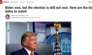 Đài CNN: 'Ông Biden thắng, nhưng cuộc bầu cử vẫn chưa kết thúc'
