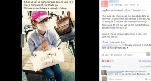 Thực hư hình ảnh “du học sinh Việt sang Nhật bán chè vất vả“