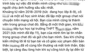 Sốc: Xôn xao nữ sinh Hà Nội bị cô giáo Văn lập group nói xấu, chê béo, ngực...