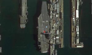 8 tàu sân bay của Mỹ nhìn từ vệ tinh