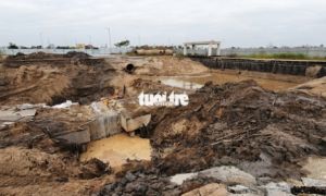 Hải Phòng: Sụt lún hầm đường bộ tại dự án khu đô thị Bắc Sông Cấm