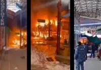 Cháy chợ có đông người Việt làm ăn tại Kharkiv