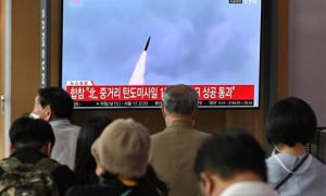 Triều Tiên lại phóng tên lửa đạn đạo ra vùng biển phía Đông